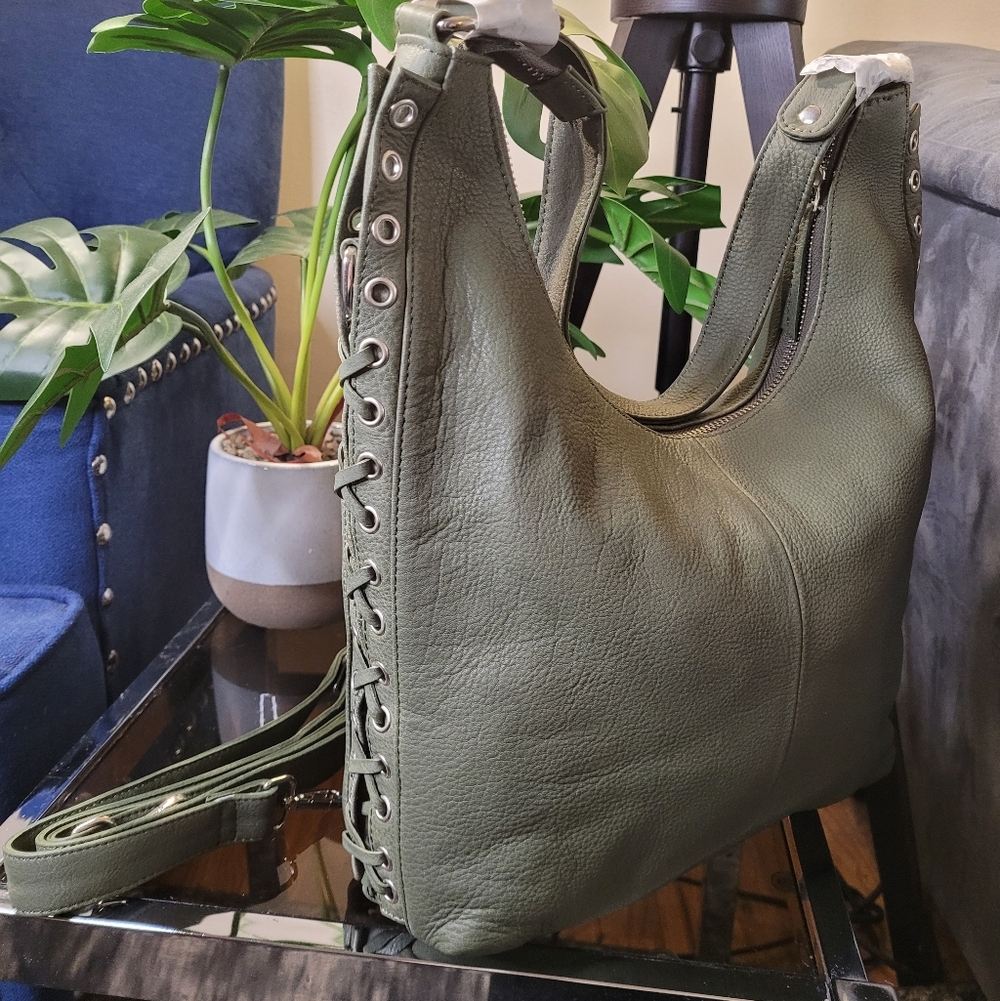 Beautiful Olive Green Boho Shoulder Bag – "Slight imperfections" - Picture 7 of 16